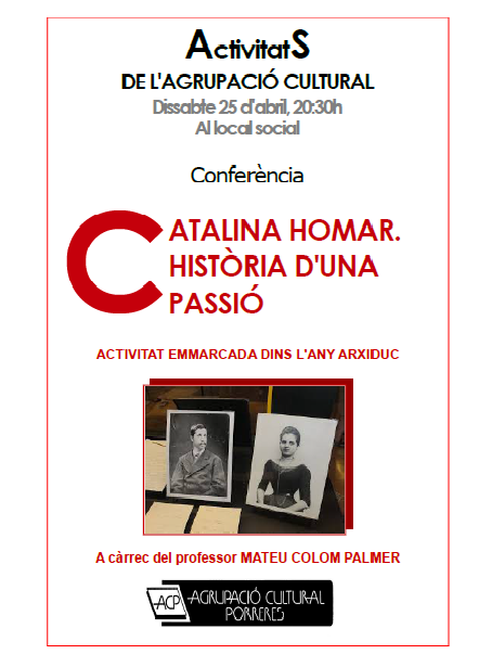 Conferència: Catalina Homar. Història d'una passió.