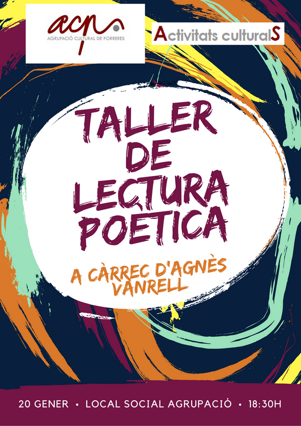 Taller de lectura poètica a càrrec d'Agnès Vanrell