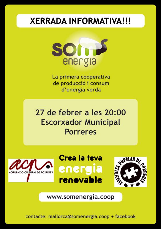 PROPERA ACTIVITAT: XERRADA DE SOM ENERGIA