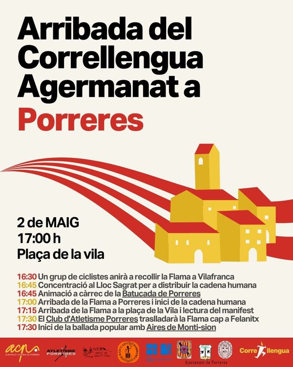 EL CORRELLENGUA AGERMANAT PASSARÀ PER PORRERES!